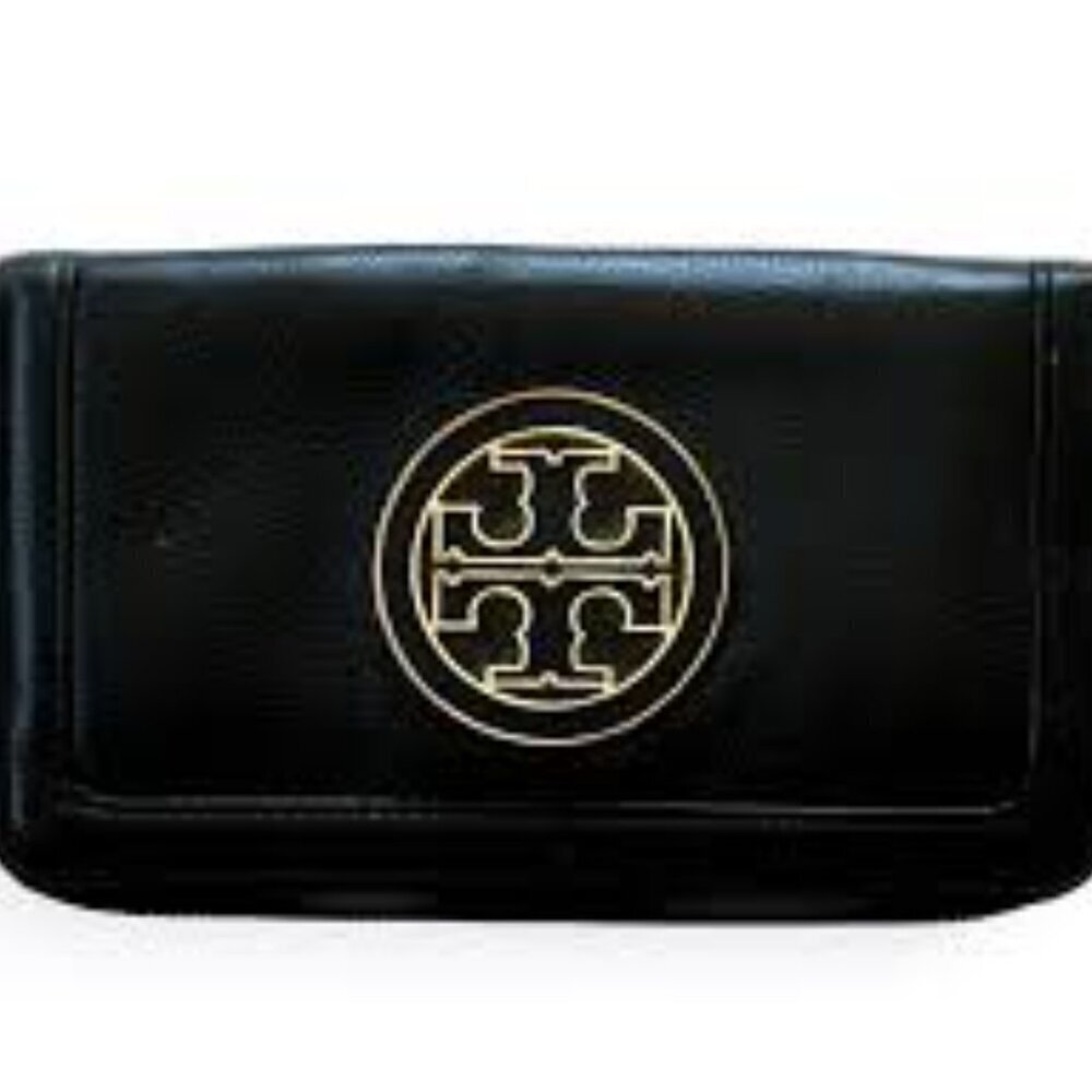 TORY BURCH BLACK/GOLD WRISTLET